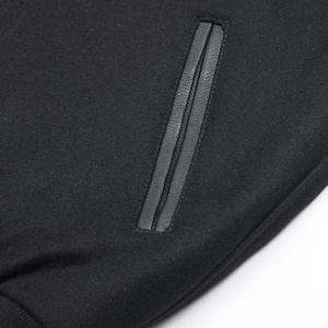 Custom Logo Canvas Leather Sleeves Custom Logo Canvas Embroidery Black College Baseball Men's Letterman Varsity Casual Autumn - Product Image 6