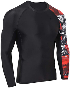 Superventas personalizado de una manga sublimación impresa Rash Guard protección UV tela de secado rápido Unisex tamaño Rash Guards en venta - Product Image 1