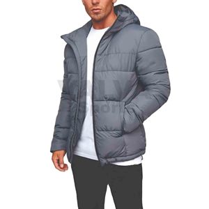 Chaquetas de hombre de burbuja de invierno personalizadas de alta calidad al por mayor diseño de estilo de invierno de lona a prueba de viento de alta calidad - Product Image 1