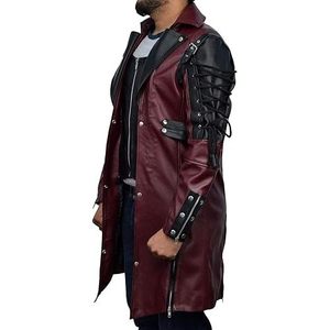 <b>Gothic</b> Leather <b>Jacket</b> Mens Coat - Product Image 2