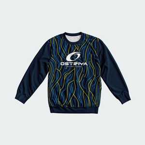 Wholesale Men's Fashion Sweatshirt Heat-Transfer Printed 100% Polyester Winter Pullover Crew Neck Sweatshirts Regular Fit Fleece - Product Image 3