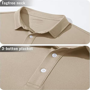 Vêtements de golf ajustés unis multicolores à manches longues personnalisés Polo combiné de couleurs en polyester t-shirt pour hommes téléchargés par Dress Sports - Product Image 4