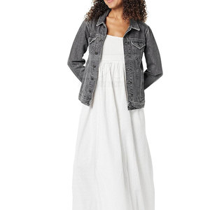 Dernier style de veste en jean pour femmes veste en jean avec points ouverts pour femmes au prix de gros - Product Image 3