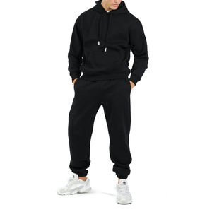 2025 Pantalon de survêtement épais en coton épais 100 avec logo personnalisé Survêtement à capuche 500gsm épais français éponge Baggy Fit Survêtements pour hommes - Product Image 4