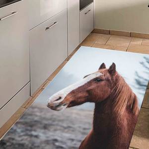 Tapis imprimé : Petit, d'appoint, pour salle à manger, entrée, motif cheval, style ferme, animalier, sauvage, décoration de salon, cadeau, tapis en chenille - Product Image 1
