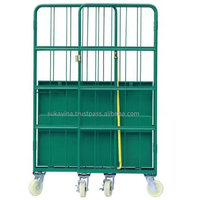 Contenedor de rollo de metal portátil Pallet Logistic Cage Trolley Precio competitivo Hecho por Sukavina de Vietnam TLSS005