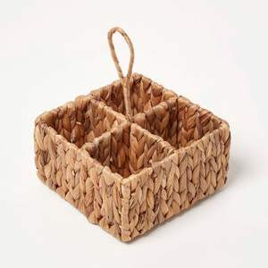 Wholesale <b>water</b> hyacinth kitchen utensil organizer eco-friendly weave cutlery caddy <b>containers</b> - Product Image 6