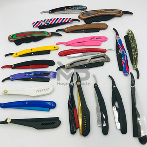 มีดโกนสำหรับช่างตัดผมสแตนเลสตัดตรงขอบใบมีดเดี่ยวสีตามสั่ง - Product Image 6