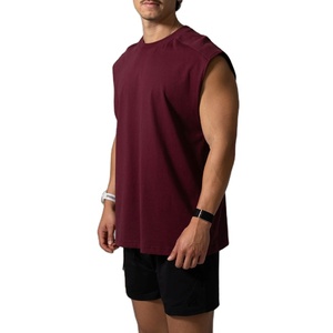 Yoga Wear Clothing High Quality <b>Stringer</b> Men Loose Fit Unisex Longline Plus Size Breathable Running Athletic Sports Tank Top - Product Image 2
