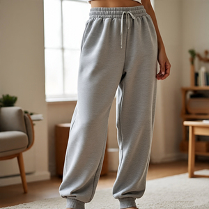 Sweatpants Women Oversize <b>Jogging</b> Wear 100% Cotton Fleece Loose Fit Wide Leg Pants Women Fitness Wear Trouser Ladies - Product Image 1