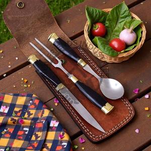 Juego de Cubiertos de Hierro Medieval Recién Lanzado, Forjado a Mano, Hierro de Riel de Herrería, Vajilla Rústica Hecha a Mano, Juego de Cubiertos de Hierro Vikingo - Product Image 4