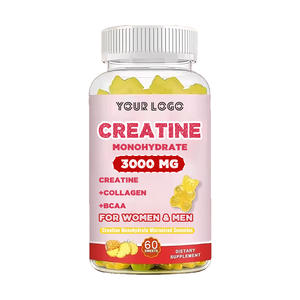 Integratore Sportivo per Palestra, Creatina Monoidrato Micronizzata in Gommose con Collagene e BCAA per la Crescita Muscolare e il Supporto della Forza - Product Image 1