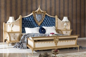 American Style <b>Wooden</b> Bedroom Furniture Set <b>Victorian</b> Style White <b>Wooden</b> Carved Bedroom Set Modern Wood White Bedroom Furniture - Product Image 5