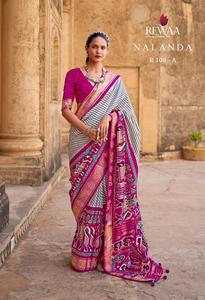 Hermoso Premium Patola Silk Sari Alta calidad Diseñador indio Ropa de fiesta de boda Traje cosido de moda Algodón al por mayor - Product Image 2