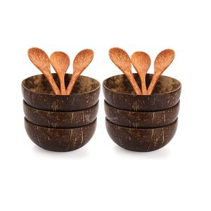 Ensemble de bols en coquille de noix de coco à faible MOQ, ensemble de bols en noix de coco naturels directement de l'usine, vaisselle artisanale durable en gros - Product Image 1