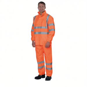 กางเกงกันฝนสีส้มสะท้อนแสง ไซส์ M ป้องกันฝนเข้า - Product Image 2