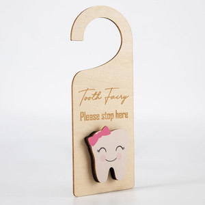 Placa <span class=keywords><strong>de</strong></span> Pared Personalizada <span class=keywords><strong>de</strong></span> MDF Ecológico Pintado con Soporte para Dinero y Colgador <span class=keywords><strong>de</strong></span> Puerta <span class=keywords><strong>de</strong></span> Hada <span class=keywords><strong>del</strong></span> Diente para Niños y Niñas - Product Image 4