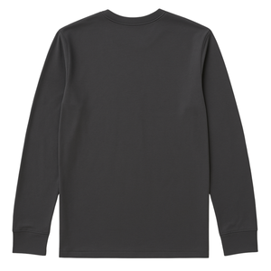 Camiseta de Manga Larga para Hombre, Color Gris Oscuro, 100% Algodón Orgánico de Lujo, Cuello Redondo, Preencogida, Certificada por GOTS, Premium, Transpirable - Product Image 2