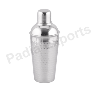 Shaker à cocktails moderne en acier inoxydable de luxe, 750 ml, 6 pièces, martelé - Product Image 1