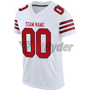 Maillot de football américain confortable 100% polyester uniforme respirant à séchage rapide grande taille prix de gros bon marché - Product Image 5