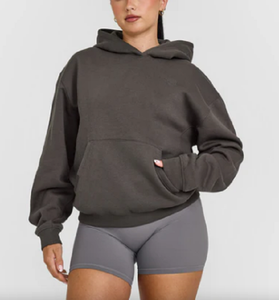 Sudaderas informales con logotipo personalizado para mujer, sudaderas de moda de peso pesado, sudaderas con capucha en blanco de gran tamaño para entrenamiento deportivo, Bangladesh. - Product Image 4