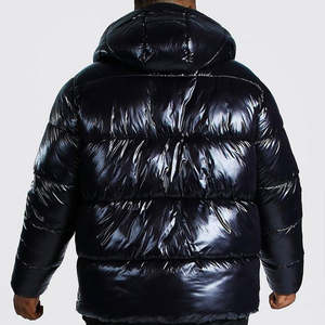 Alta calidad Oem con capucha negro pesado diseñador abrigo invierno burbuja de talla grande personalizado hombres brillante Puffer al aire libre chaquetas de los hombres - Product Image 2
