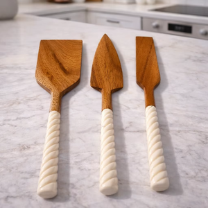 Ensemble de couteaux à fromage en acier inoxydable, ensemble de 4 couteaux à fromage, ensemble de couteaux de service pour fromage, ensemble de couteaux à découper le fromage - Product Image 2