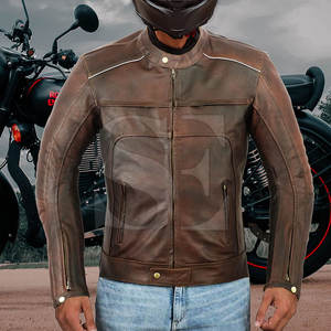 Vente en gros 100% vestes de moto d'hiver en cuir véritable veste de moto coupe-vent et imperméable de course automobile personnalisée - Product Image 2