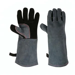 Reasonable Price High Quality Products Double Palm Reinforced Welding Gloves And Construction Heat Resistant Welder Gloves