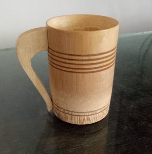 Durable Handmade Bamboo Plain Coffee/<b>Tea</b> <b>Cup</b> with Smooth Edges, Bamboo Beverages <b>Cup</b> with Strong Handle - Product Image 3