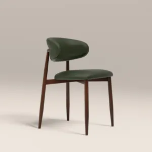 <b>VINTAGE</b> GREEN & WALNUT HALSTON DINING <b>CHAIR</b> - Product Image 5