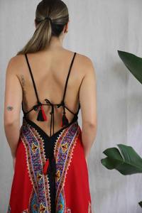 เดรสแม็กซี่พิมพ์ลายโบฮีเมียนแขนกระดิ่งไม่สมมาตรเป็นมิตรกับสิ่งแวดล้อมปาร์ตี้ชายหาดที่หรูหรา - Product Image 3