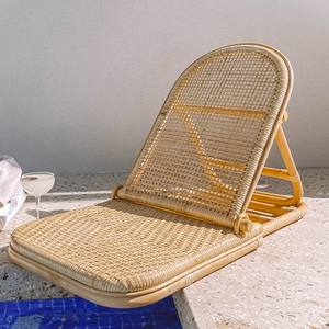 Chaise pliante portable en rotin pour extérieur, siège bas, chaises de plage, mobilier de piscine et de patio, prix compétitif - Product Image 5