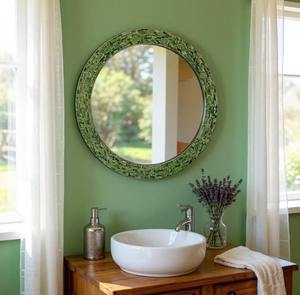 High Quality Oval Cast Aluminium Tray with Mosaic Inlay of Bone with <b>Mirror</b> Polished Aluminium Serving Tray in Wholesale Price - Product Image 6