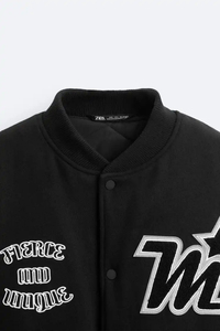 Custom High Quality Wool Varsity <b>Jacket</b> <b>Men</b> Latest Designs <b>Long</b> Sleeve Lettermen <b>Jacket</b> For <b>Men</b> Stand Wholesale Custom Winter - Product Image 3