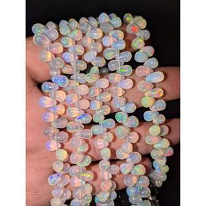 Perles en cristal opale éthiopienne en forme de goutte d'eau, taille 5*8,5 mm, fabrication de bijoux, vente en gros, prix d'usine - Product Image 1