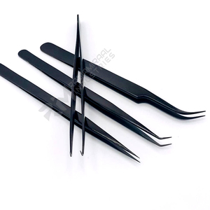 Pinzas para pestañas de acero inoxidable con etiqueta privada RMI, punta de fibra, instrumentos de belleza, herramienta de maquillaje, pinzas para pestañas con punta de fibra con logotipo personalizado - Product Image 5