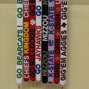 Sangle de sac à main en perles élastiques de couleur d'équipe personnalisée, vente en gros pour les événements sportifs, vente en gros de sangles de sac à main en perles pour le jour du match (quantité minimale de commande 20 pièces) - Product Image 4