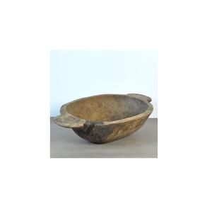 Cuenco para servir comida de masa de madera, Color madera Natural, hogar, cocina, mesa de comedor, cuenco para servir cena, cuenco de vela de madera de forma ovalada - Product Image 1