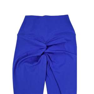 Leggings de yoga taille haute sans couture de haute qualité pour femmes pantalon de fitness de contrôle du ventre motif solide en spandex/polyester - Product Image 3