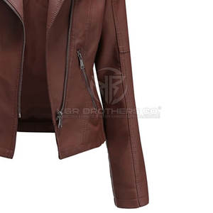 Veste en cuir tendance pour femmes Manteau moderne et décontracté avec doublure douce et légère Veste en faux cuir élégante pour femmes - Product Image 5