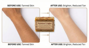 Sandalwood & Saffron Handmade Herbal Bath <b>Soap</b> for Glowing Skin Whitening - Product Image 5