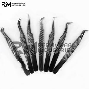 RMI ที่คีบขนตาผลิตภัณฑ์สุดพิเศษสีดำพลาสม่า/ ด้ามจับเพชรสแตนเลสชุดแหนบต่อขนตา - Product Image 2