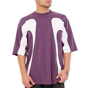 เสื้อยืดแขนสั้นผ้าฝ้ายทอ 100% สไตล์สตรีทแวร์ ทรงหลวม ยาวพิเศษ แฟชั่นฤดูร้อน ลายแผงสไตล์วินเทจ ขายดี - Product Image 1