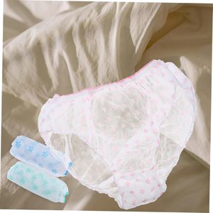 ชุดชั้นในสตรีผ้าใยสังเคราะห์100ชิ้นกางเกงชั้นในหลังคลอดแบบใช้แล้วทิ้งเป็นมิตรกับผิวนุ่มระบายอากาศ - Product Image 6