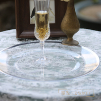 Assiettes de présentation transparentes en plastique pour champagne, vaisselle de mariage et événements avec bordure dorée ou argentée, en gros pour banquets