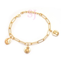 Bracelet minimaliste en argent sterling 925 plaqué or, haute qualité, style vintage, accessoires de chaîne pour femmes, idéal pour les soirées