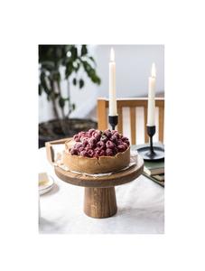 Présentoir à gâteaux en bois rustique pour mariages à la campagne ou événements en plein air avec finition organique et large plateau rond - Product Image 5