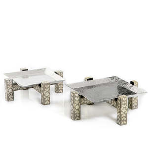 ถาดซับน้ำและกล่องใส่ของสำหรับงานแต่งงานโรงแรมหรืองานปาร์ตี้ถาดเสิร์ฟอาหารติดโต๊ะสีฟ้า - Product Image 5