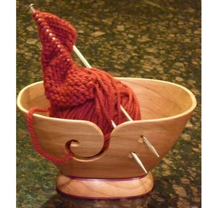 Cuenco de hilo de madera pulido de estilo simple para tejer a mano con acabado liso - Product Image 6